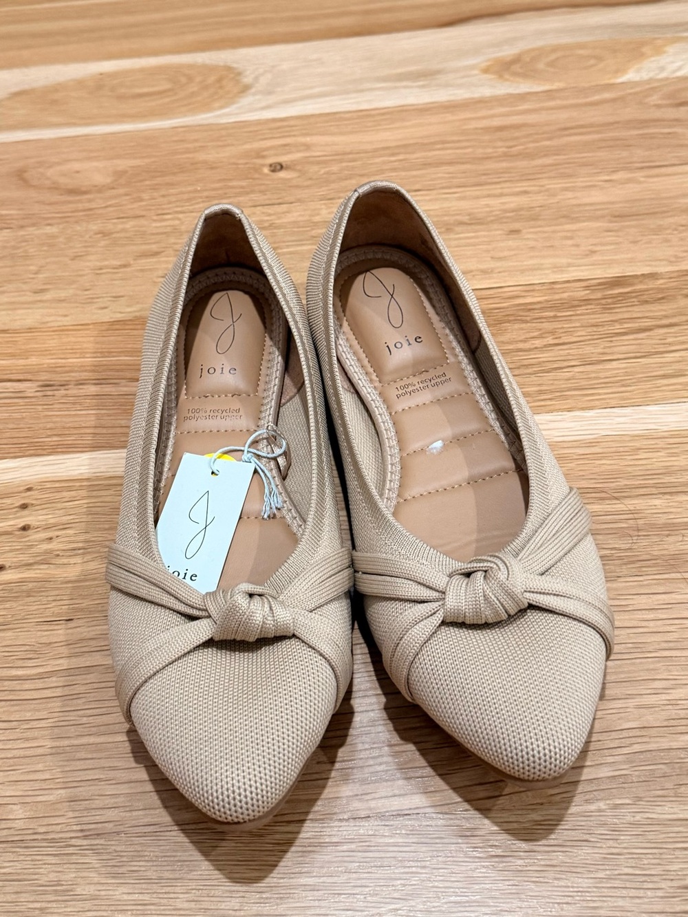 Joie Neutral Tan Pointed Knot Flats